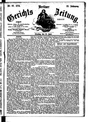 Berliner Gerichts-Zeitung vom 16.06.1874