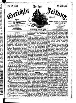Berliner Gerichts-Zeitung vom 16.07.1874