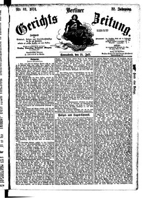 Berliner Gerichts-Zeitung vom 18.07.1874