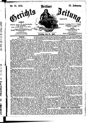 Berliner Gerichts-Zeitung vom 21.07.1874