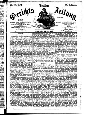 Berliner Gerichts-Zeitung vom 23.07.1874