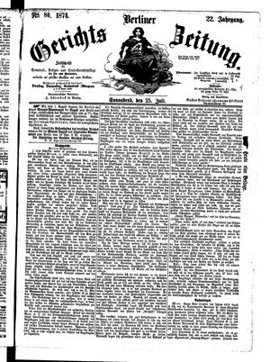 Berliner Gerichts-Zeitung vom 25.07.1874