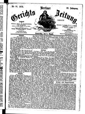 Berliner Gerichts-Zeitung vom 06.08.1874