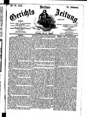 Berliner Gerichts-Zeitung vom 18.08.1874