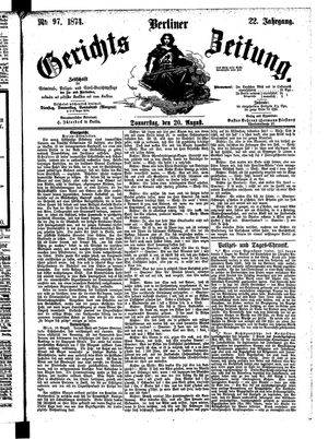 Berliner Gerichts-Zeitung vom 20.08.1874