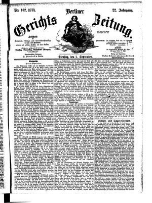 Berliner Gerichts-Zeitung vom 01.09.1874