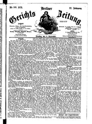 Berliner Gerichts-Zeitung vom 08.09.1874