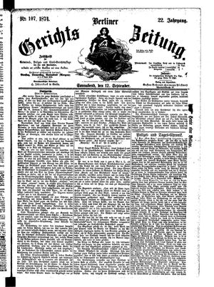 Berliner Gerichts-Zeitung vom 12.09.1874