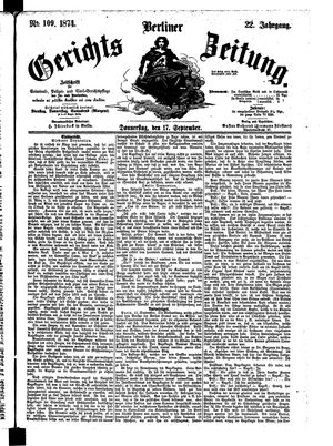 Berliner Gerichts-Zeitung vom 17.09.1874