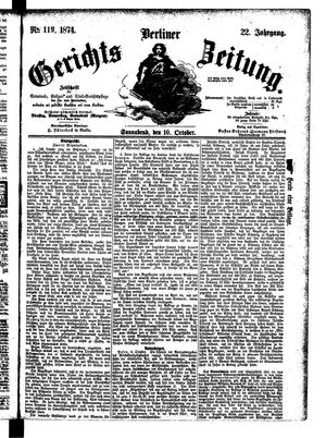 Berliner Gerichts-Zeitung vom 10.10.1874