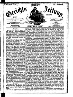 Berliner Gerichts-Zeitung vom 13.10.1874