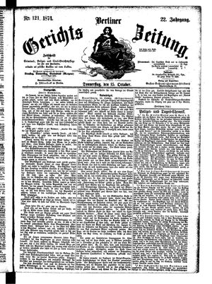 Berliner Gerichts-Zeitung vom 15.10.1874