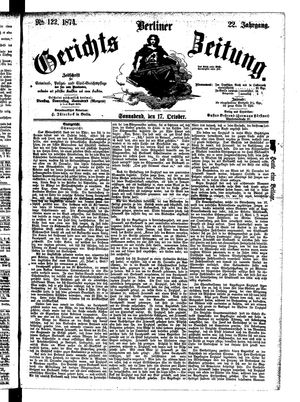 Berliner Gerichts-Zeitung vom 17.10.1874