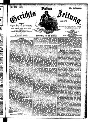 Berliner Gerichts-Zeitung vom 22.10.1874