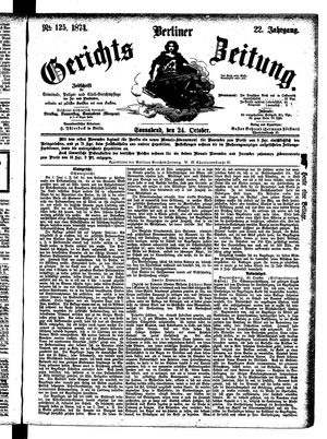 Berliner Gerichts-Zeitung vom 24.10.1874