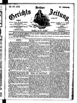 Berliner Gerichts-Zeitung vom 27.10.1874