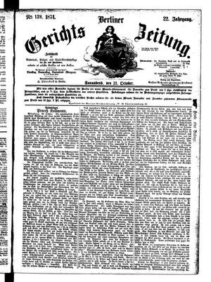 Berliner Gerichts-Zeitung on Oct 31, 1874