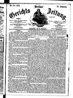 Berliner Gerichts-Zeitung vom 14.11.1874