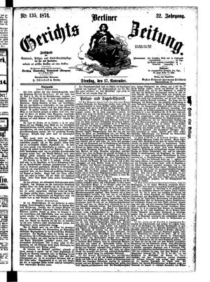 Berliner Gerichts-Zeitung vom 17.11.1874