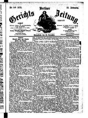 Berliner Gerichts-Zeitung vom 12.12.1874