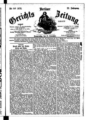 Berliner Gerichts-Zeitung vom 17.12.1874