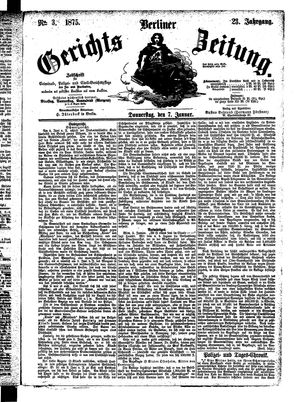 Berliner Gerichts-Zeitung vom 07.01.1875