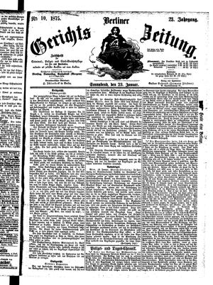 Berliner Gerichts-Zeitung vom 23.01.1875