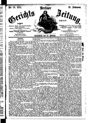 Berliner Gerichts-Zeitung on Feb 13, 1875