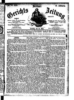 Berliner Gerichts-Zeitung on May 25, 1875