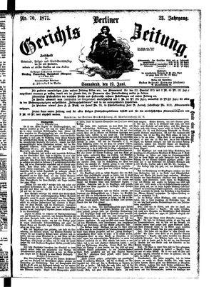 Berliner Gerichts-Zeitung on Jun 19, 1875