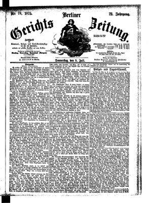 Berliner Gerichts-Zeitung vom 08.07.1875