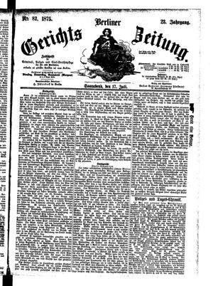 Berliner Gerichts-Zeitung on Jul 17, 1875