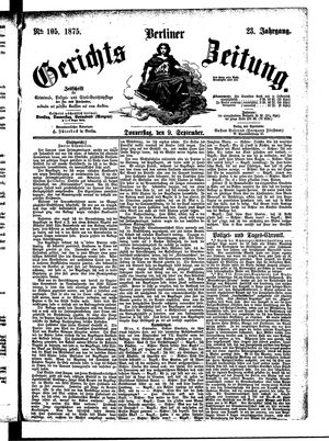 Berliner Gerichts-Zeitung vom 09.09.1875