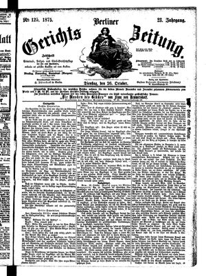 Berliner Gerichts-Zeitung vom 26.10.1875