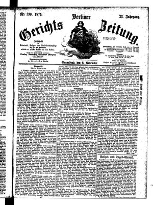 Berliner Gerichts-Zeitung vom 06.11.1875