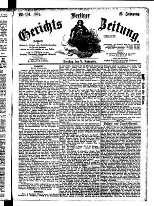 Berliner Gerichts-Zeitung vom 09.11.1875