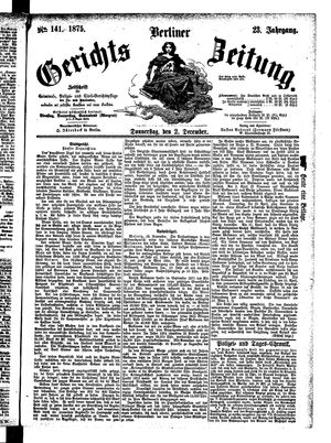 Berliner Gerichts-Zeitung vom 02.12.1875