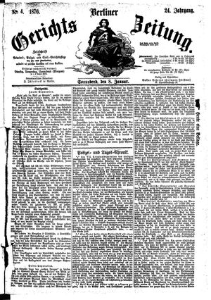 Berliner Gerichts-Zeitung on Jan 8, 1876