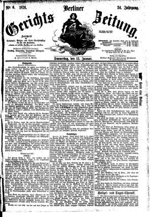 Berliner Gerichts-Zeitung vom 13.01.1876