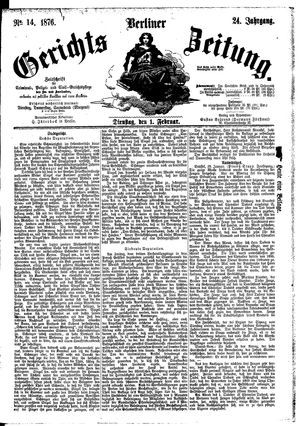 Berliner Gerichts-Zeitung vom 01.02.1876