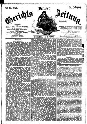 Berliner Gerichts-Zeitung vom 08.04.1876