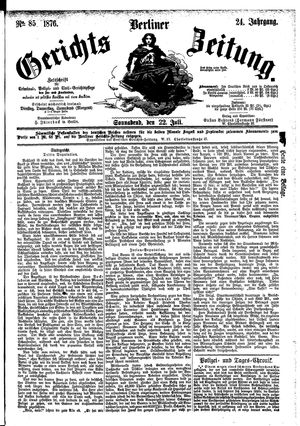 Berliner Gerichts-Zeitung vom 22.07.1876