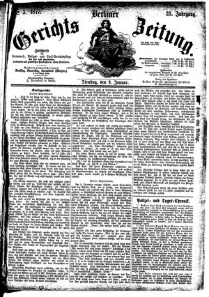 Berliner Gerichts-Zeitung vom 09.01.1877