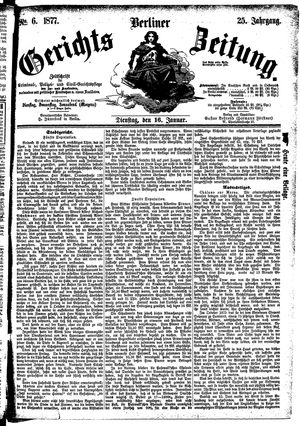 Berliner Gerichts-Zeitung vom 16.01.1877