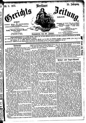 Berliner Gerichts-Zeitung on Jan 20, 1877