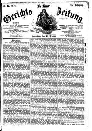 Berliner Gerichts-Zeitung on Feb 10, 1877