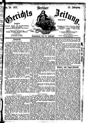 Berliner Gerichts-Zeitung vom 17.02.1877