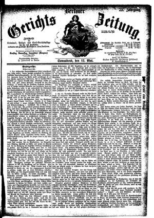 Berliner Gerichts-Zeitung vom 12.05.1877