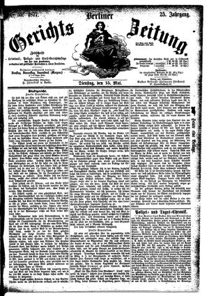 Berliner Gerichts-Zeitung vom 15.05.1877