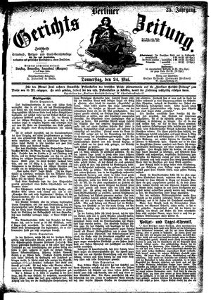 Berliner Gerichts-Zeitung vom 24.05.1877